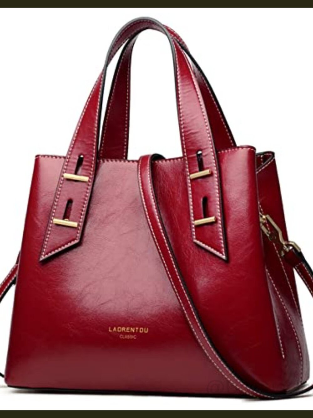 Genuine Leather Crossbody Satchel Top Handle Shoulder Tote Purse